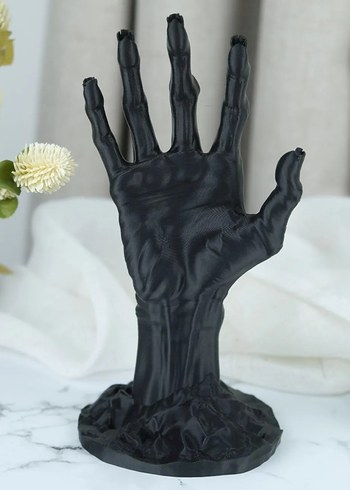 Gotik Tarz Siyah Kadın El Takı Yüzük Tutucu - Görsel 2