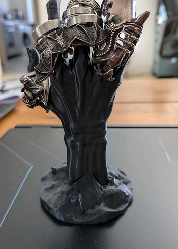 Gotik Tarz Siyah Kadın El Takı Yüzük Tutucu - Görsel 4