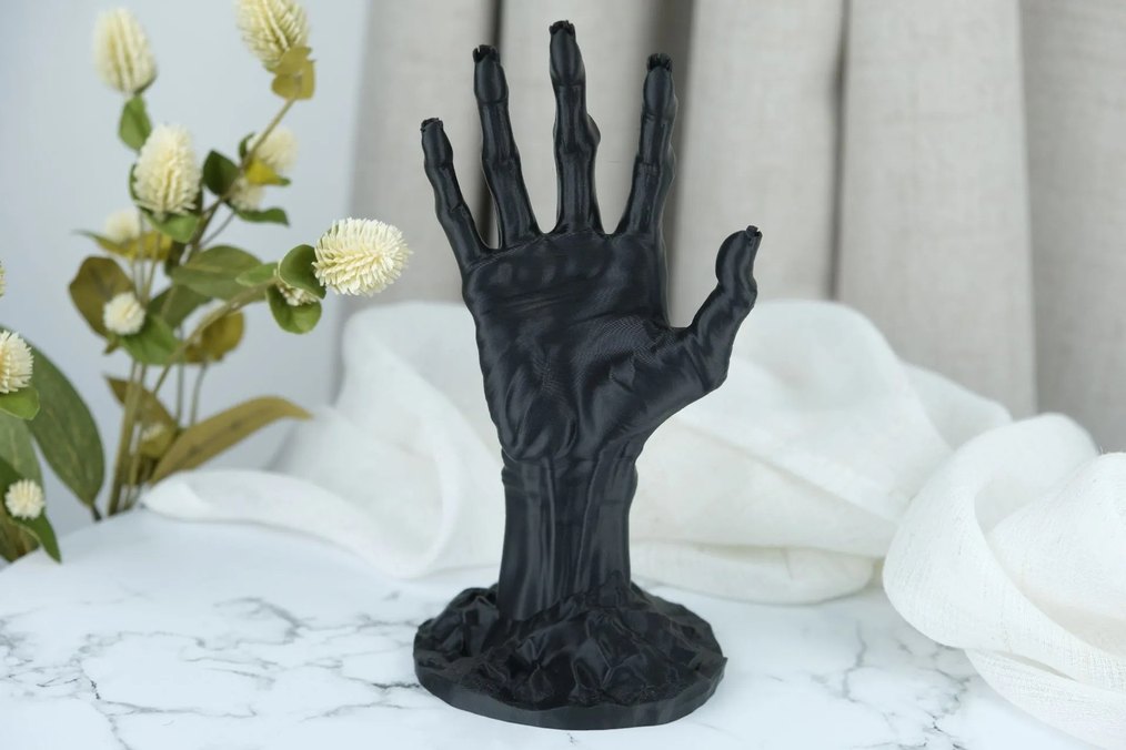 Gotik Tarz Siyah Kadın El Takı Yüzük Tutucu - Görsel 2