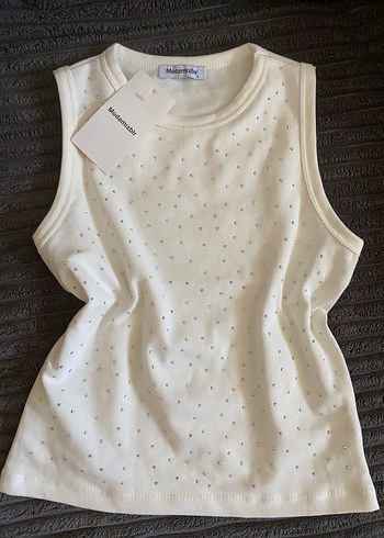 LC Waikiki Beyaz Pamuklu Crop Yeni Etiketli