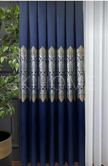 Diğer Lavenya home pano fon perde damask çiçek desenli fon perde sık