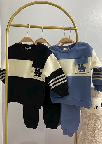 Mavi Bebek Erkek Örme Sweatshirt ve Eşofman Takımı 2-5 yaş - Görsel 3