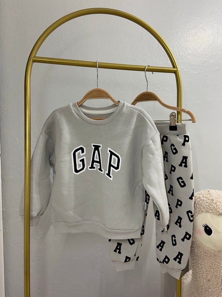 Gri GAP Baskılı Sweatshirt 2-5 yaş - Görsel 2