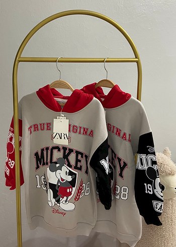 Çocuk Mickey Baskılı Kapüşonlu Sweatshirt 2-8 yaş - Görsel 2
