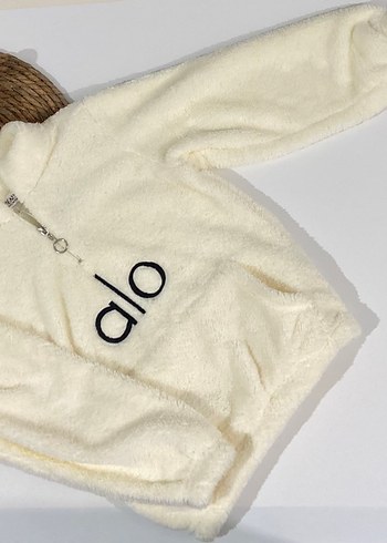 Kız - Erkek Çocuk Kapüşonlu Beyaz Peluş Sweatshirt  8-12 yaş - Görsel 3