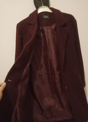 38 Beden bordo Renk Kaşe kaban