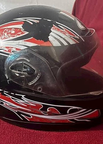 Diger Kırmızı ve beyaz Desenli Motosiklet Kaskı 2 adet fiyatı - Görsel 6