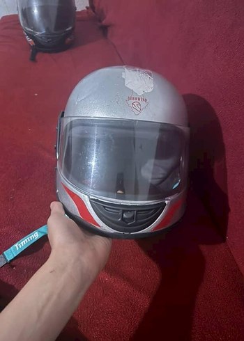 Diger Kırmızı ve beyaz Desenli Motosiklet Kaskı 2 adet fiyatı - Görsel 9