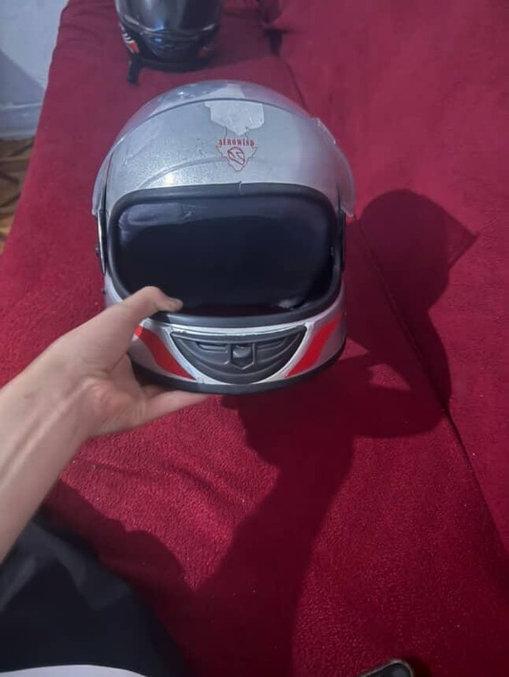 Diger Kırmızı ve beyaz Desenli Motosiklet Kaskı 2 adet fiyatı - Görsel 4