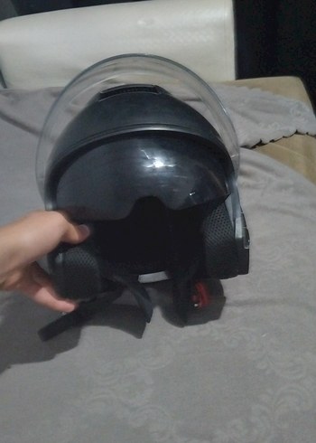 Siyah Kemerli Motosiklet Kaskı - Görsel 6