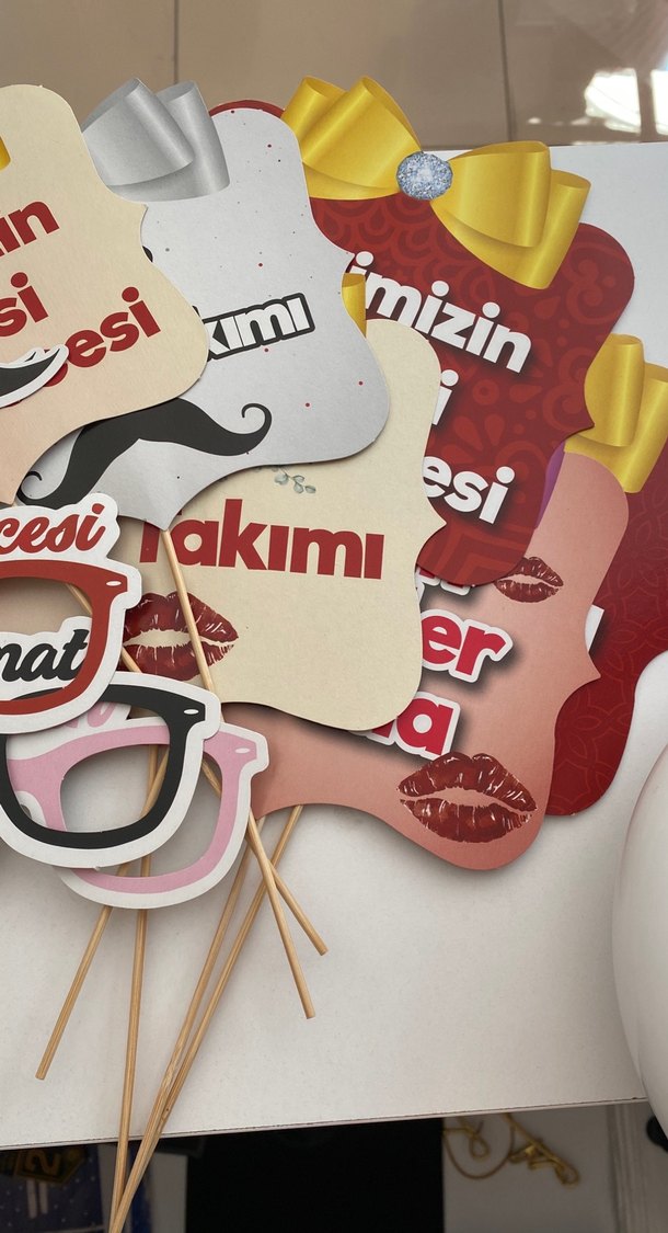 Kına Gecesi Konuşma Balonları 12 Adet - Görsel 3