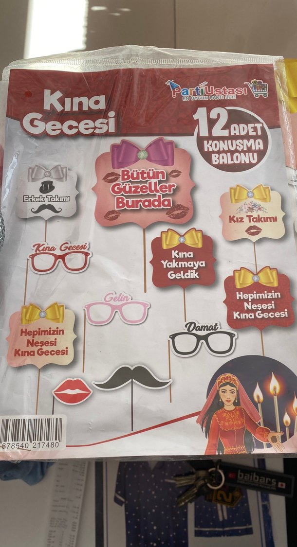 Kına Gecesi Konuşma Balonları 12 Adet - Görsel 2