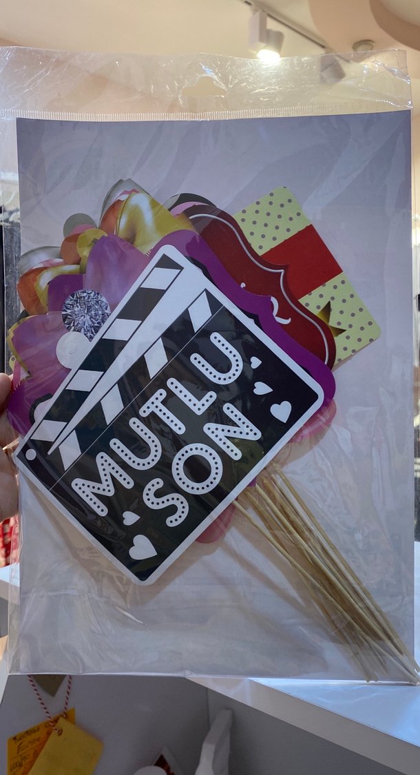 Bordo Söz Nişan Konuşma Balonları 10'lu - Görsel 2