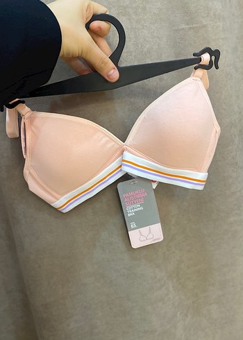 Pamuklu Pastel Pembe Alıştırma Sütyeni - Görsel 2