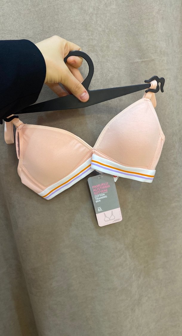 Pamuklu Pastel Pembe Alıştırma Sütyeni - Görsel 2
