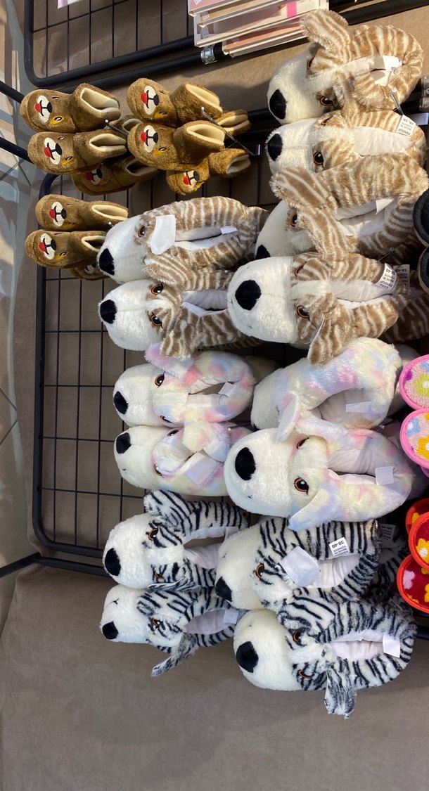 Kızlar için Renkli Zebra Desenli Sıcak Ev Terlikleri - Görsel 2