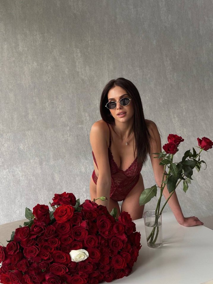 Bordo Dantel Detaylı Bodysuit - Görsel 5