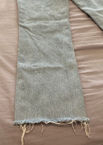 Zara Mavi Jean Düğmeli Bol Kesim Jean - Görsel 8