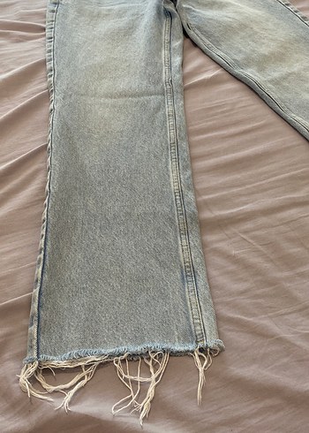 Zara Mavi Jean Düğmeli Bol Kesim Jean - Görsel 6