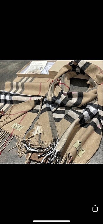  Beden Burberry Kaşmir Pamuk Unisex Şal