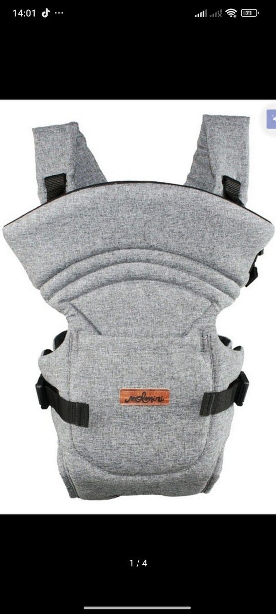 Gri Bebek Taşıyıcı Kanguru - Görsel 2