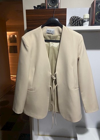 Kadın Siyah Mini Blazer Ceket - Görsel 2