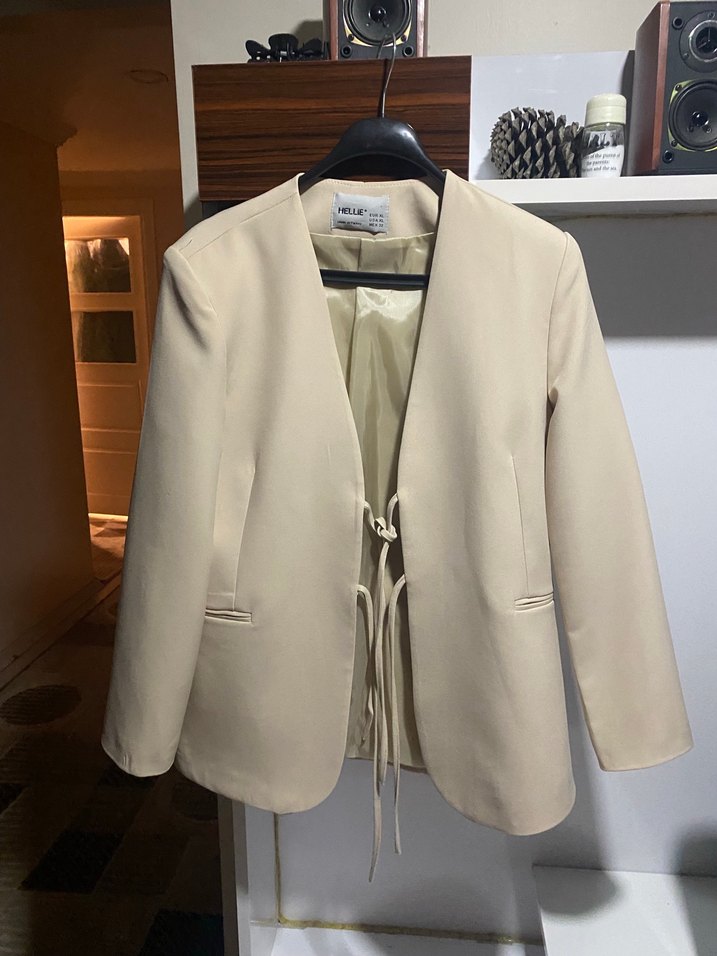 Kadın Siyah Mini Blazer Ceket - Görsel 2