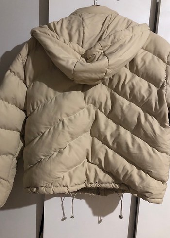 Bej Kadın Midi Kışlık Mont, Düğmeli - Görsel 6