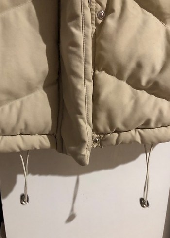 Bej Kadın Midi Kışlık Mont, Düğmeli - Görsel 5