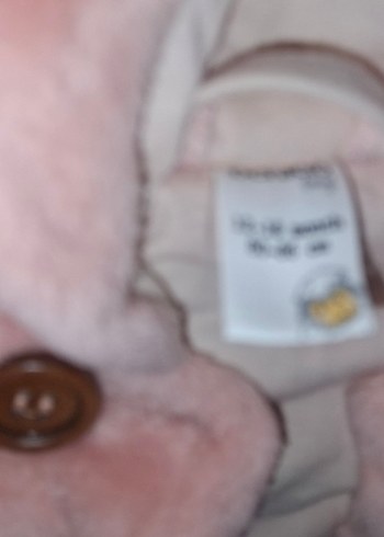 Düğmeli Pembe Kız Bebek mont 12-18 Ay - Görsel 3