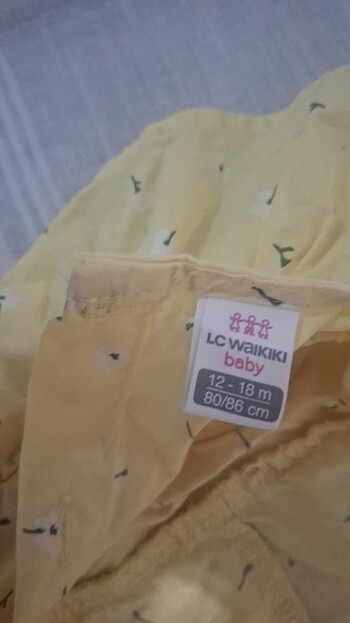 12-18 Ay Beden sarı Renk Kız cocuk elbise