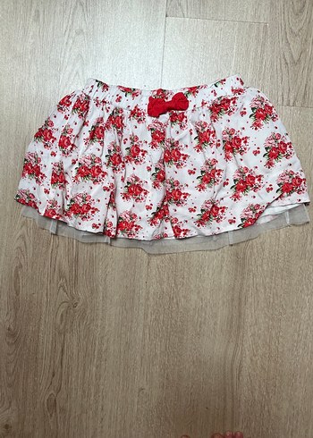 LC Waikiki Çiçek Desenli Fırfırlı Kız Çocuk Etek