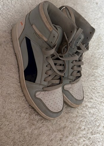 Puma Gri Beyaz Bagcikli Yuksek Bilekli Sneaker