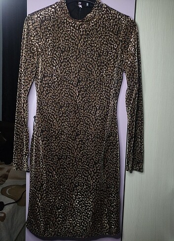 leopar simli elbise 