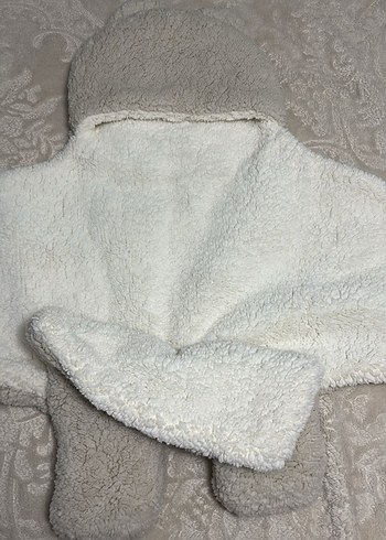 Gri Çocuk Battaniyesi, Yumuşak Kumaş 0-12 aylık için uygundur. - Görsel 2