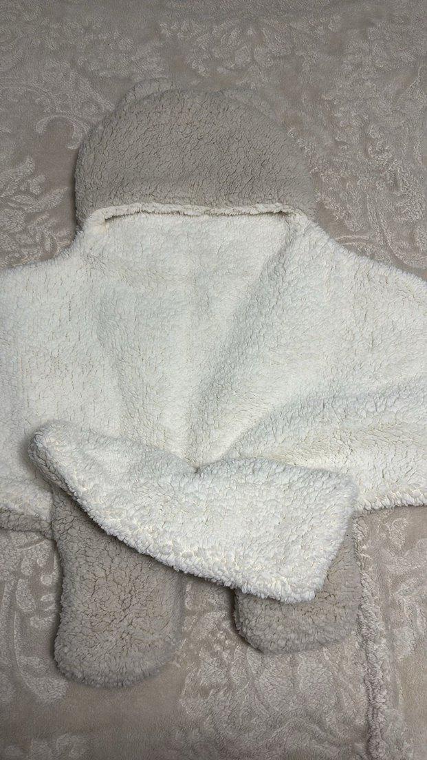 Gri Çocuk Battaniyesi, Yumuşak Kumaş 0-12 aylık için uygundur. - Görsel 2