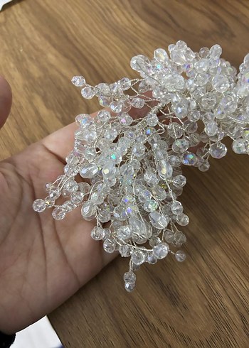 Beyaz Boncuklu Bohem Saç Aksesuarı - Görsel 2