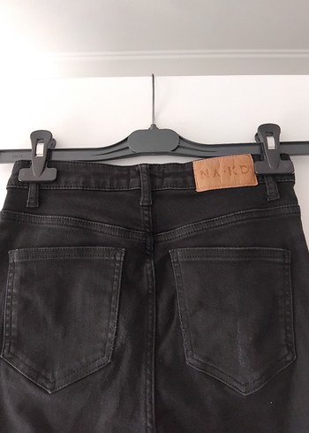 xs Beden siyah Renk Siyah Regular Fit Midi Kadın Kot Pantolon