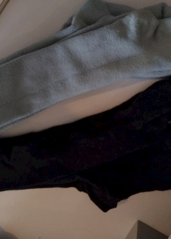 Çocuklar için gri ve siyah polar taytlar - Görsel 3