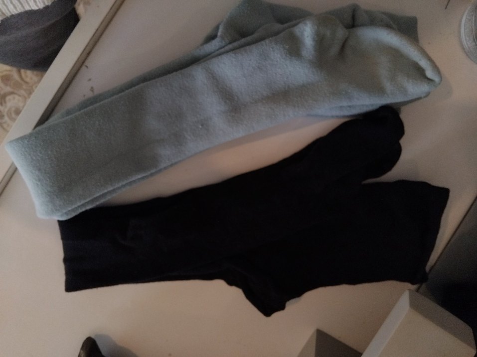 Çocuklar için gri ve siyah polar taytlar - Görsel 3