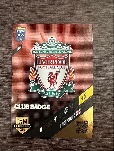 Panini orjinal kart liverpool