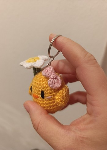 Sarı Örgü civciv Figürlü Anahtarlık - Görsel 3
