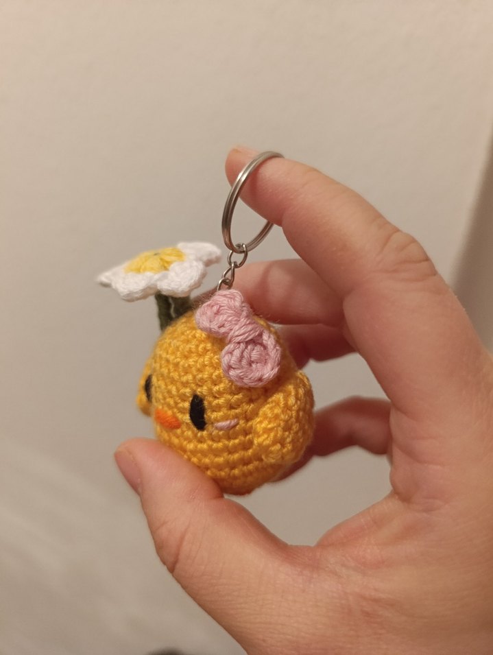 Sarı Örgü civciv Figürlü Anahtarlık - Görsel 3