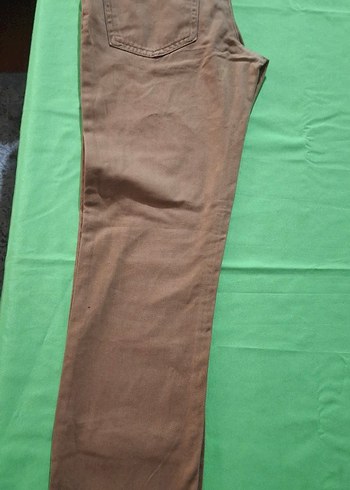 Bej Kadın Süet Kumaş Pantolon - Görsel 2