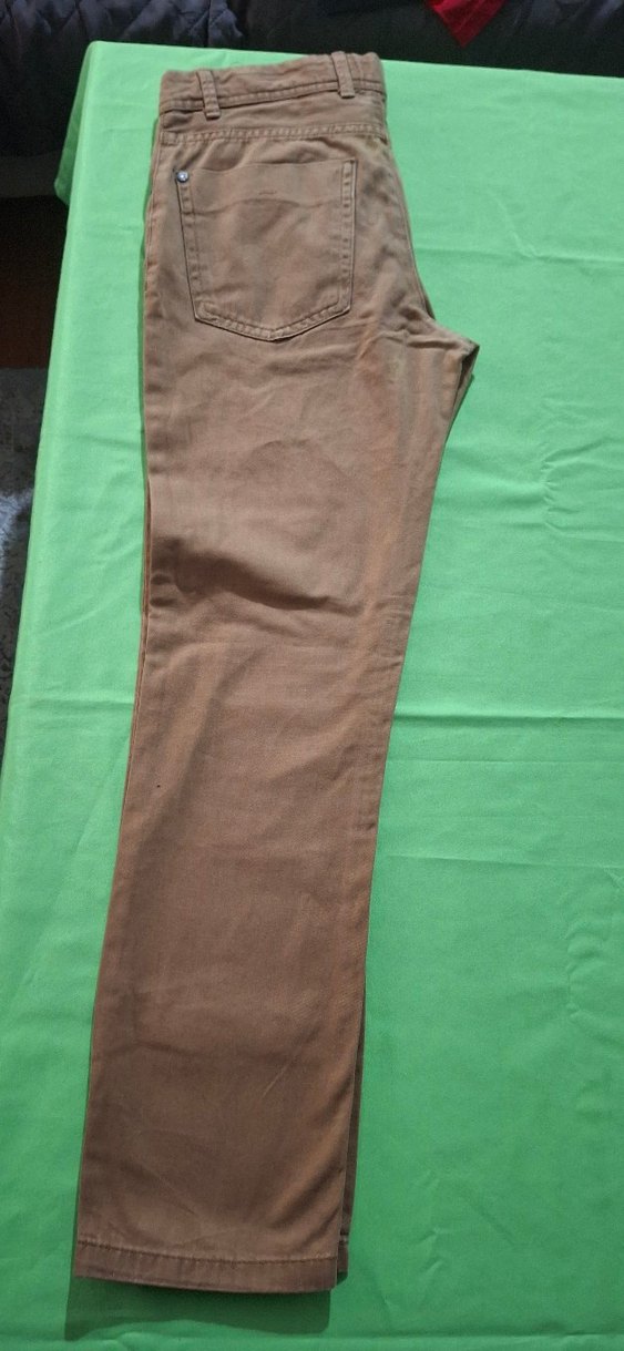 Bej Kadın Süet Kumaş Pantolon - Görsel 2