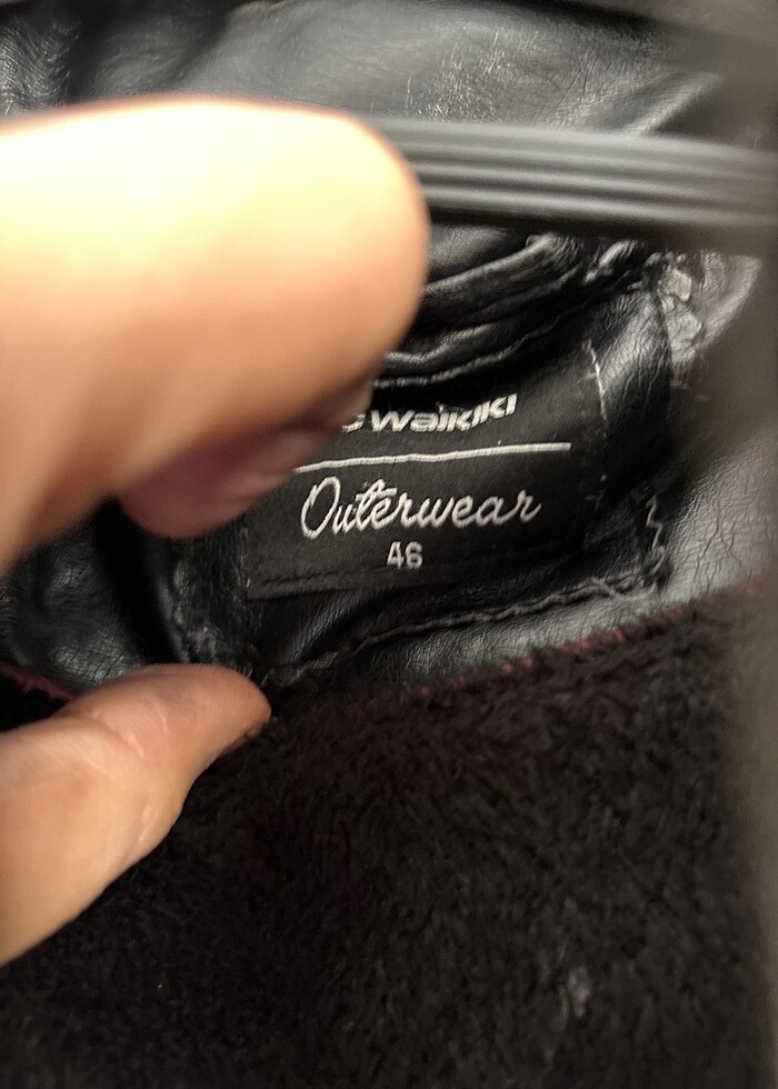 Kadın uzun deri ceket - Görsel 3