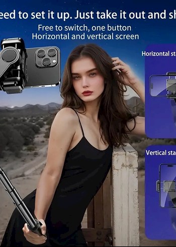 Desiontal Gimbal Selfie Çubuğu Tripod