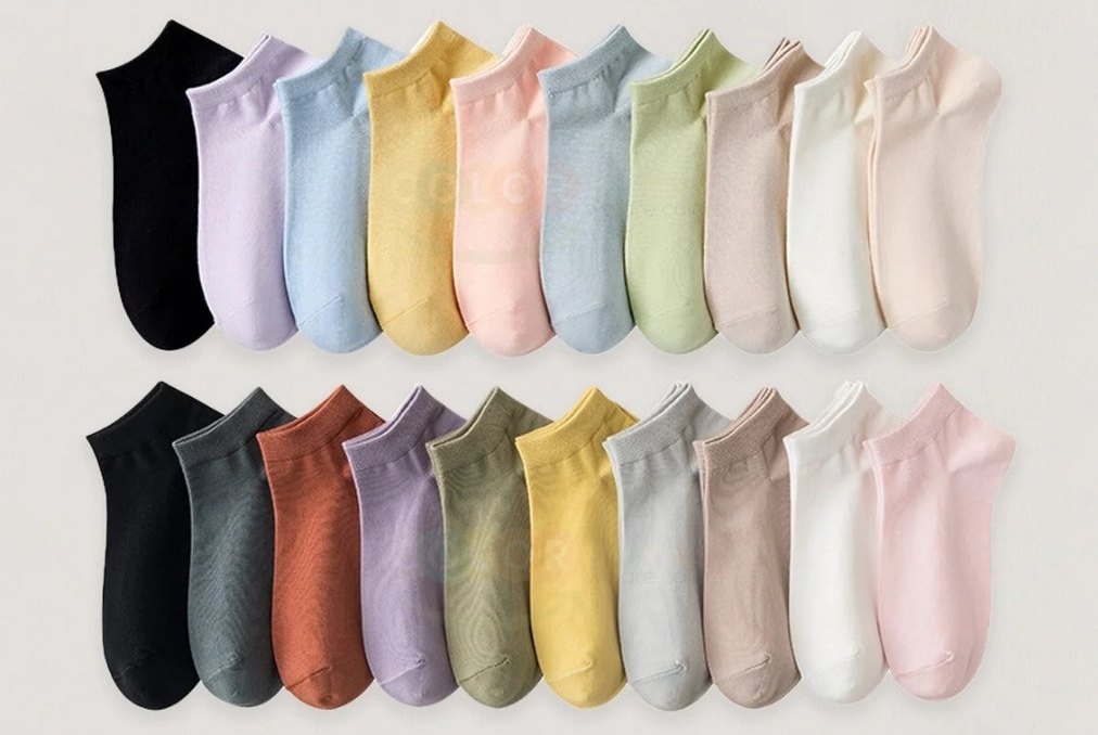 Kadın Çok Renkli Pamuklu Çorap adet 35 - Görsel 3