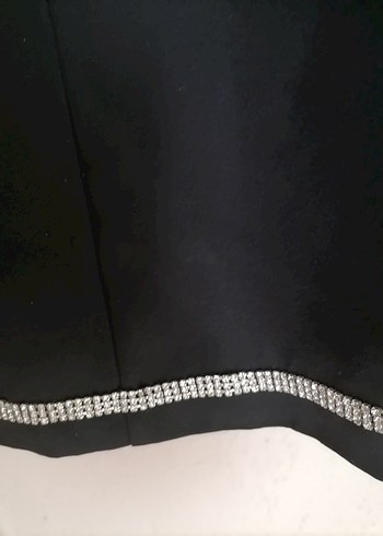 Siyah Mini V Yaka Gotik Elbise - Görsel 8