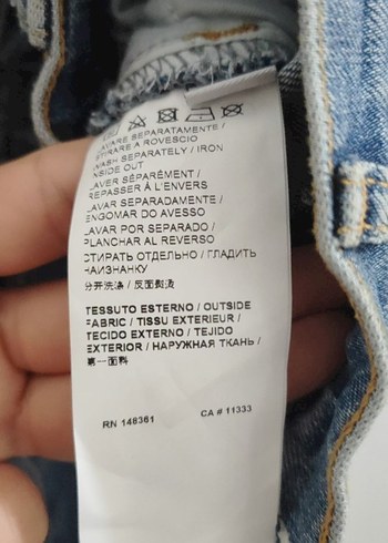 Kadın Mavi Denim Kemerli Jean - Görsel 3